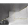 Mexen Velar cabine de douche coulissante 160 x 90 cm, transparent, or brossé - 871-160-090-01-55