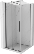Mexen Velar cabine de douche coulissante 120 x 120 cm, transparent, gris canon brossé - 871-120-120-01-66