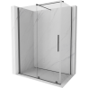 Mexen Velar cabine de douche coulissante 140 x 75 cm, transparent, gris pistolet brossé - 871-140-075-01-66