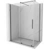 Cabine de douche coulissante Mexen Velar 160 x 70 cm, transparent, gris canon brossé - 871-160-070-01-66