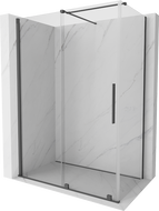 Mexen Velar cabine de douche coulissante 160 x 70 cm, transparent, gris pistolet brossé - 871-160-070-01-66