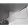 Cabine de douche coulissante Mexen Velar 160 x 70 cm, transparent, gris canon brossé - 871-160-070-01-66