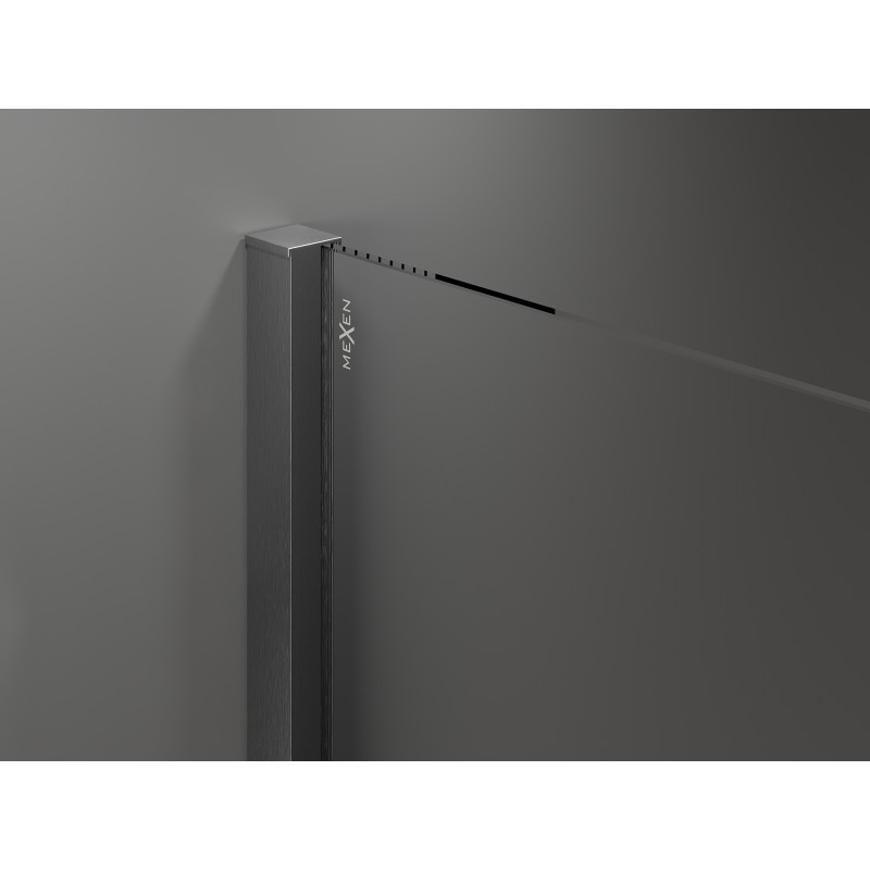 Mexen Velar cabine de douche coulissante 160 x 90 cm, transparent, gris canon brossé - 871-160-090-01-66