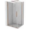 Mexen Velar cabine de douche coulissante 100 x 80 cm, transparent, cuivre brossé - 871-100-080-01-65