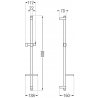Mexen DQ barre de douche avec porte-savon 80 cm, Or - 79381-50