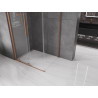 Mexen Velar cabine de douche coulissante 110 x 90 cm, transparent, cuivre brossé - 871-110-090-01-65