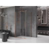 Mexen Velar cabine de douche coulissante 110 x 90 cm, transparent, cuivre brossé - 871-110-090-01-65