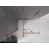 Mexen Velar cabine de douche coulissante 110 x 90 cm, transparent, cuivre brossé - 871-110-090-01-65
