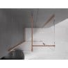 Mexen Velar cabine de douche coulissante 120 x 75 cm, transparent, cuivre brossé - 871-120-075-01-65