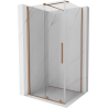 Cabine de douche coulissante Mexen Velar 150 x 100 cm, transparent, cuivre brossé - 871-150-100-01-65