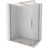 Mexen Velar cabine de douche coulissante 140 x 75 cm, transparent, cuivre brossé - 871-140-075-01-65