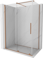 Mexen Velar cabine de douche coulissante 140 x 85 cm, transparent, cuivre brossé - 871-140-085-01-65