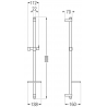 Mexen DQ barre de douche avec porte-savon 80 cm, Graphite - 79381-66
