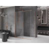 Mexen Velar cabine de douche coulissante 150 x 85 cm, transparente, cuivre brossé - 871-150-085-01-65