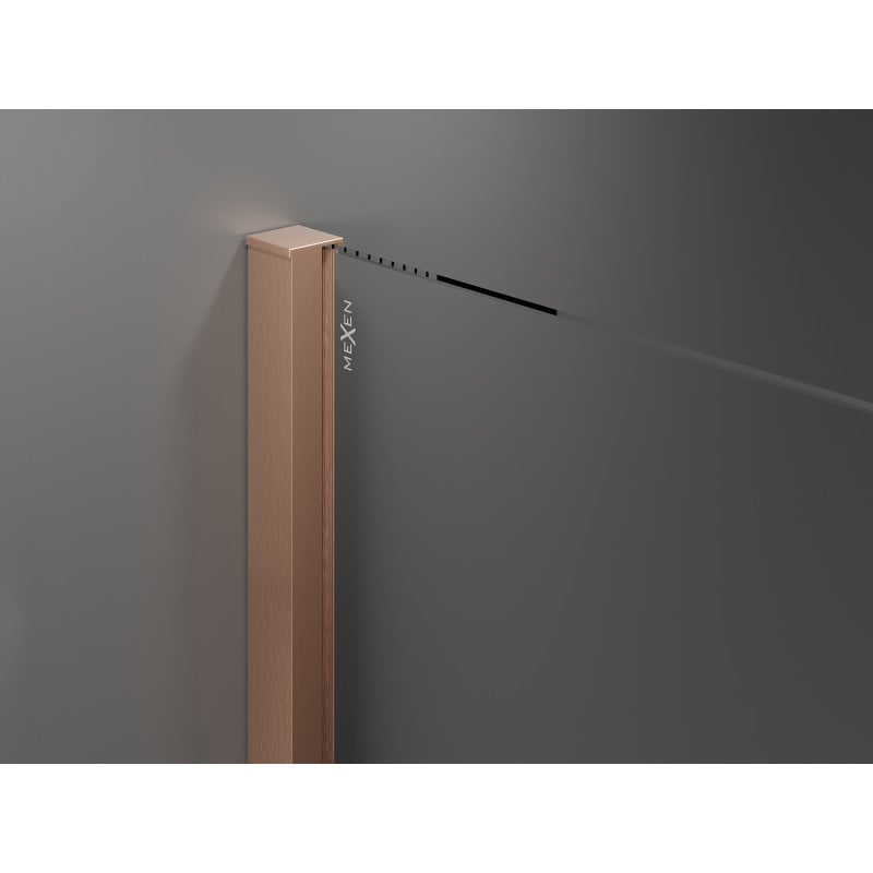Mexen Velar cabine de douche coulissante 160 x 80 cm, transparent, cuivre brossé - 871-160-080-01-65