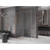 Mexen Velar cabine de douche coulissante 160 x 90 cm, transparent, cuivre brossé - 871-160-090-01-65