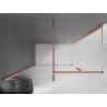 Mexen Velar cabine de douche coulissante 160 x 90 cm, transparent, cuivre brossé - 871-160-090-01-65