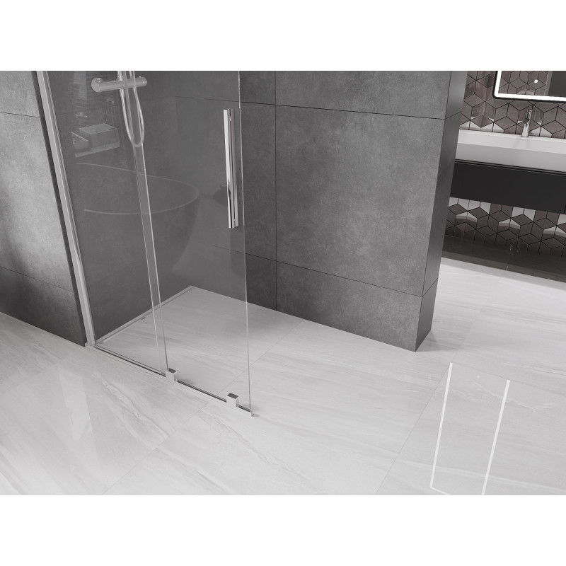 Mexen Velar paroi de douche coulissante Walk-in 70 x 200 cm, transparente 8 mm, chrome - 871-070-000-03-01