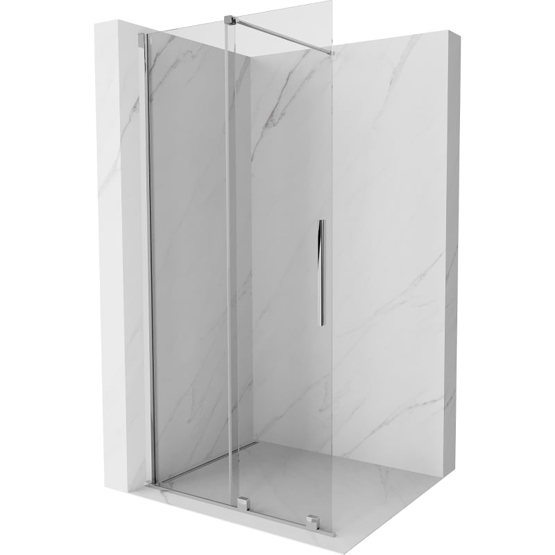Mexen Velar paroi de douche coulissante Walk-in 75 x 200 cm, transparent 8 mm, chrom - 871-075-000-03-01