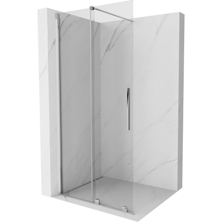 Mexen Velar paroi de douche coulissante Walk-in 75 x 200 cm, transparent 8 mm, chrom - 871-075-000-03-01