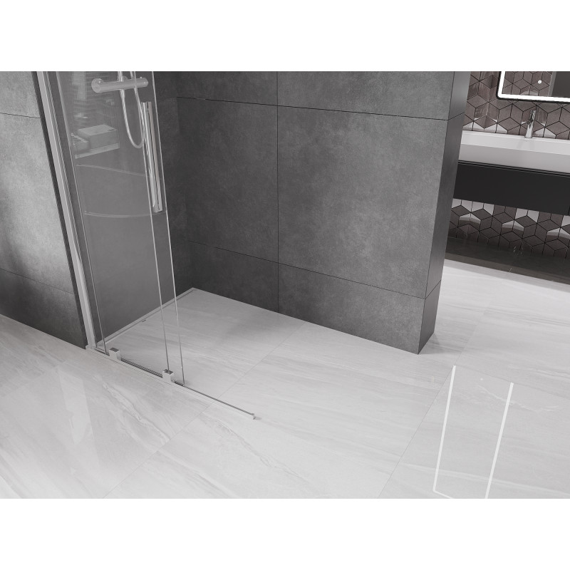 Mexen Velar paroi de douche coulissante Walk-in 80 x 200 cm, transparent 8 mm, chrome - 871-080-000-03-01