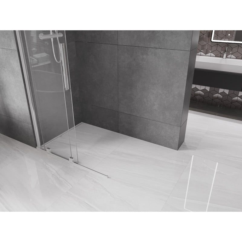 Mexen Velar paroi de douche coulissante Walk-in 90 x 200 cm, transparent 8 mm, chrome - 871-090-000-03-01