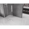 Mexen Velar cloison de douche coulissante Walk-in 100 x 200 cm, transparent 8 mm, blanc - 871-100-000-03-20