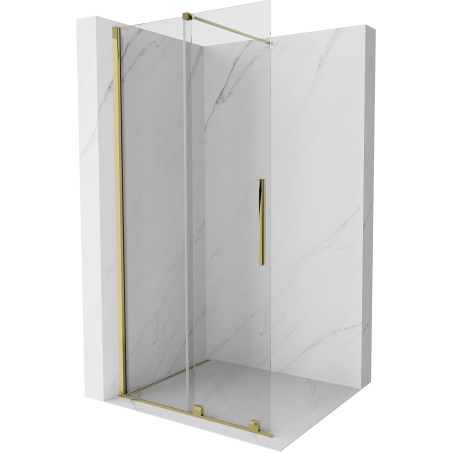 Mexen Velar paroi de douche coulissante Walk-in 90 x 200 cm, transparent 8 mm, or - 871-090-000-03-50