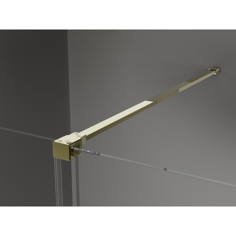 Mexen Velar paroi de douche coulissante Walk-in 90 x 200 cm, transparente 8 mm, dorée - 871-090-000-03-50