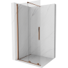 Mexen Velar Panneau de douche coulissant Walk-in 70 x 200 cm, transparent 8 mm, or rose - 871-070-000-03-60