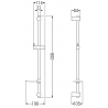 Mexen DF barre de douche avec porte-savon 80 cm, Chrome - 79382-00