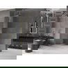Panneau de douche Mexen Velar extensible Walk-in 100 x 200 cm, verre transparent 8 mm, doré brossé - 871-100-000-03-55