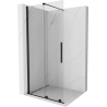 Mexen Velar paroi de douche coulissante Walk-in 70 x 200 cm, transparent 8 mm, noir - 871-070-000-03-70