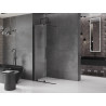 Mexen Velar paroi de douche coulissante Walk-in 70 x 200 cm, transparent 8 mm, noir - 871-070-000-03-70