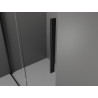Mexen Velar paroi de douche coulissante Walk-in 70 x 200 cm, transparent 8 mm, noir - 871-070-000-03-70