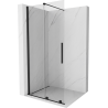 Mexen Velar cloison de douche coulissante Walk-in 75 x 200 cm, transparent 8 mm, noir - 871-075-000-03-70