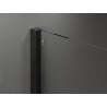 Mexen Velar cloison de douche coulissante Walk-in 75 x 200 cm, transparent 8 mm, noir - 871-075-000-03-70