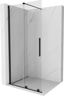Mexen Velar paroi de douche pliante Walk-in 85 x 200 cm, transparent 8 mm, noir - 871-085-000-03-70