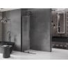 Mexen Velar paroi de douche coulissante Walk-in 90 x 200 cm, transparent 8 mm, noir - 871-090-000-03-70