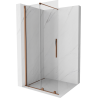Mexen Velar paroi de douche coulissante Walk-in 100 x 200 cm, transparente 8 mm, or rose - 871-100-000-03-60