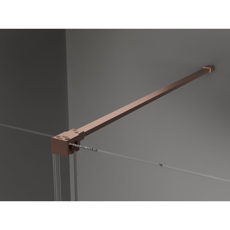 Mexen Velar Panneau de douche coulissant Walk-in 85 x 200 cm, transparent 8 mm, cuivre brossé - 871-085-000-03-65