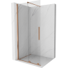 Paroi de douche Mexen Velar rétractable Walk-in 100 x 200 cm, verre transparent 8 mm, laiton brossé - 871-100-000-03-65