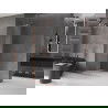 Paroi de douche Mexen Velar rétractable Walk-in 100 x 200 cm, verre transparent 8 mm, laiton brossé - 871-100-000-03-65