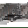 Paroi de douche Mexen Velar rétractable Walk-in 100 x 200 cm, verre transparent 8 mm, laiton brossé - 871-100-000-03-65