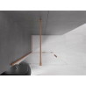 Mexen Velar paroi de douche coulissante Walk-in 120 x 200 cm, transparent 8 mm, cuivre brossé - 871-120-000-03-65