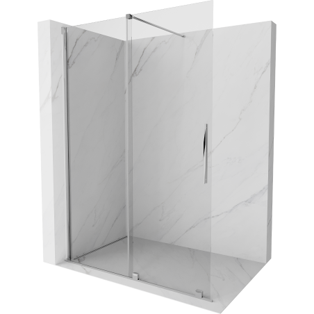 Mexen Velar paroi de douche coulissante Walk-in 150 x 200 cm, transparent 8 mm, chrome - 871-150-000-03-01