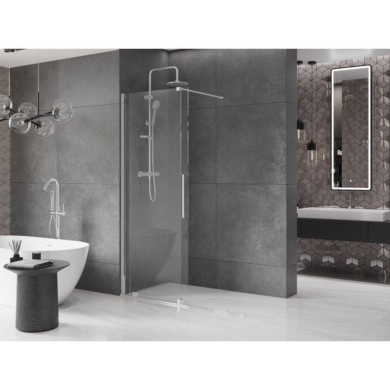 Mexen Velar paroi de douche coulissante Walk-in 150 x 200 cm, transparent 8 mm, chrome - 871-150-000-03-01