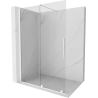 Mexen Velar Paroi de douche coulissante Walk-in 160 x 200 cm, transparent 8 mm, blanche - 871-160-000-03-20
