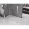 Mexen Velar Paroi de douche coulissante Walk-in 160 x 200 cm, transparent 8 mm, blanche - 871-160-000-03-20