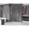 Mexen Velar Paroi de douche coulissante Walk-in 160 x 200 cm, transparent 8 mm, blanche - 871-160-000-03-20